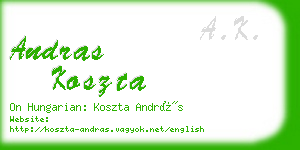 andras koszta business card